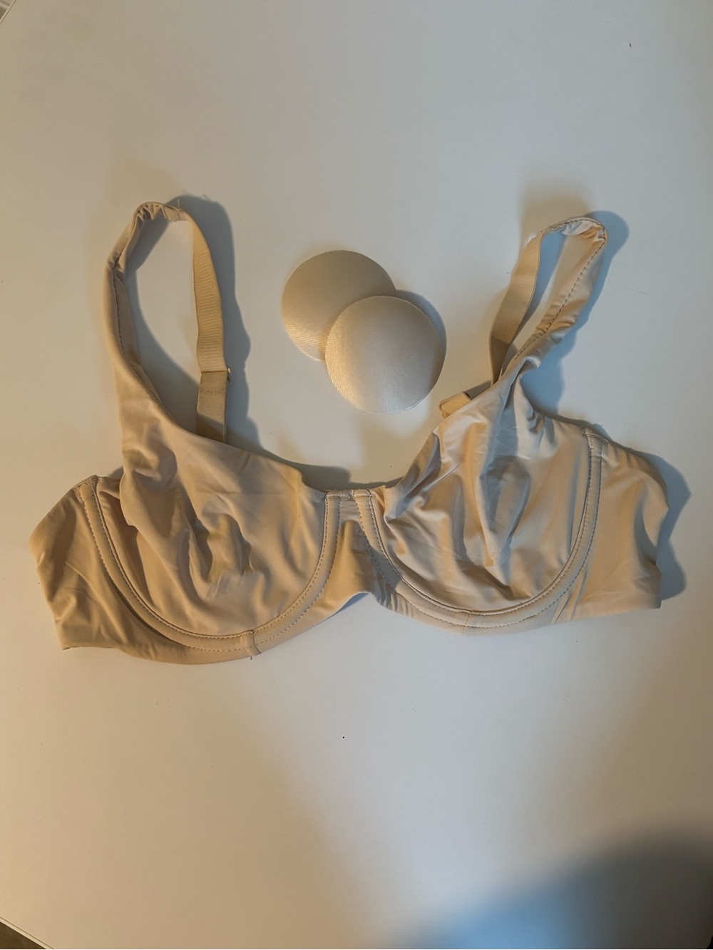 She Curve Nude Underwire Bra Unlined 34D Smooth Barely There Fabric